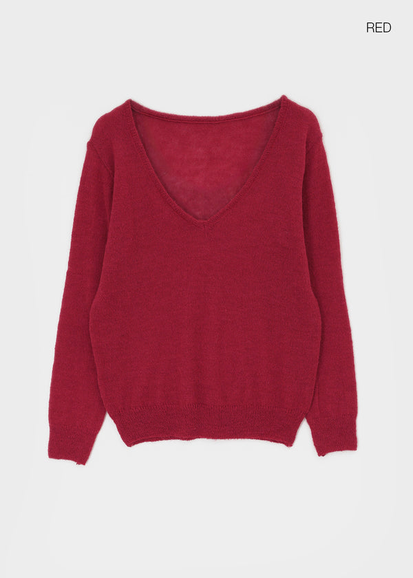 Banff V-neck Wool Knit