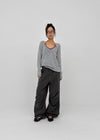 Pah Two-way Cotton Elastic Waist Pants
