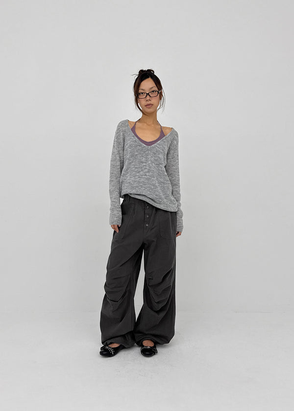 Pah Two-way Cotton Elastic Waist Pants