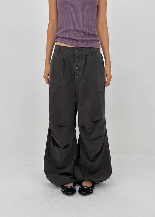 Pah Two-way Cotton Elastic Waist Pants