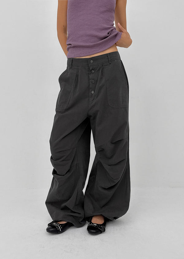 Pah Two-way Cotton Elastic Waist Pants