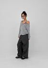 Pah Two-way Cotton Elastic Waist Pants