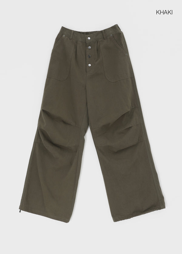 Pah Two-way Cotton Elastic Waist Pants