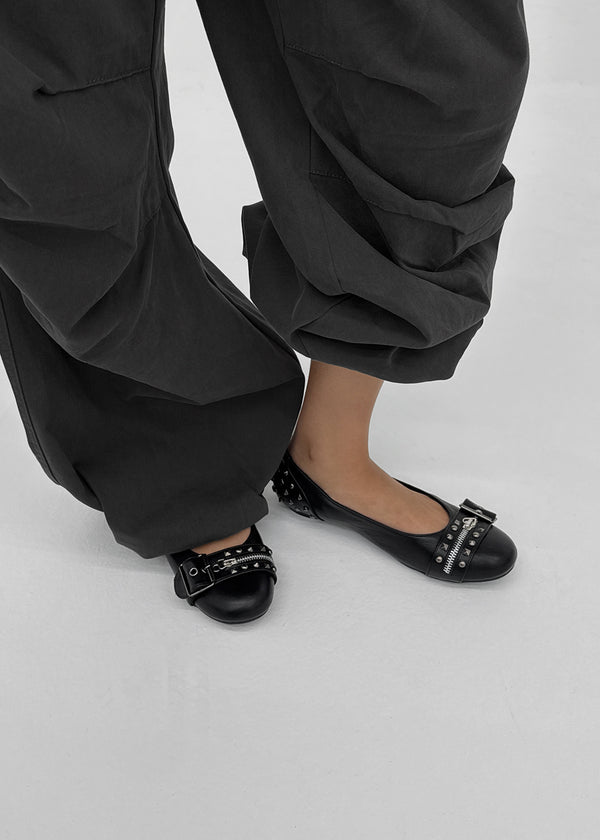 Redel studded zipper flat shoes