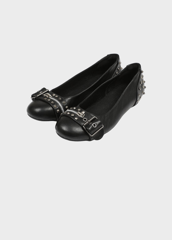 Redel studded zipper flat shoes