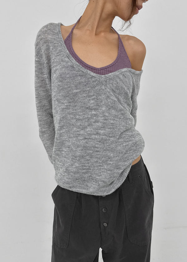 Banff V-neck Wool Knit