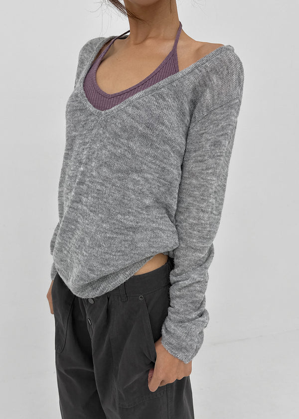 Banff V-neck Wool Knit