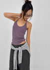 Foremble Ribbed Halter Sleeveless