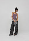 Foremble Ribbed Halter Sleeveless