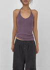 Foremble Ribbed Halter Sleeveless