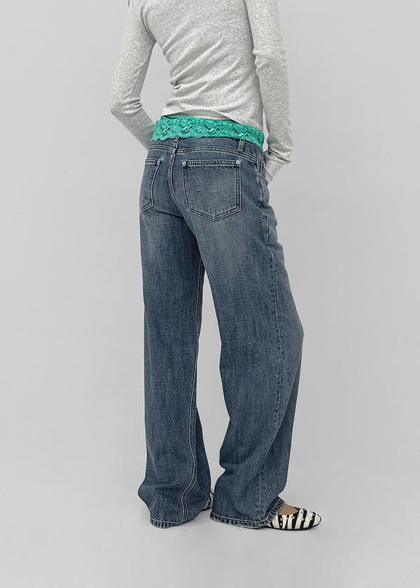 [MADE] Burnt Low-Waisted Wide Denim Pants