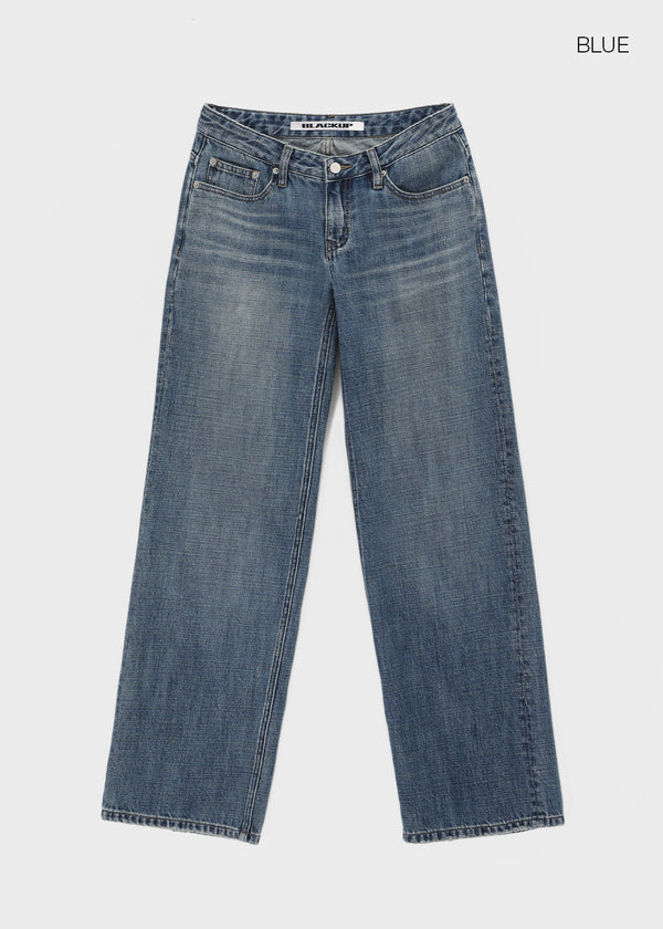 [MADE] Burnt Low-Waisted Wide Denim Pants