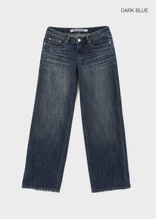 [MADE] Burnt Low-Waisted Wide Denim Pants
