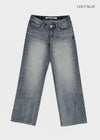 [MADE] Burnt Low-Waisted Wide Denim Pants