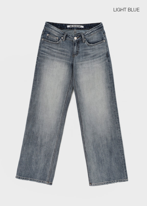 [MADE] Burnt Low-Waisted Wide Denim Pants