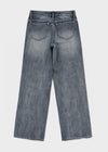 [MADE] Burnt Low-Waisted Wide Denim Pants