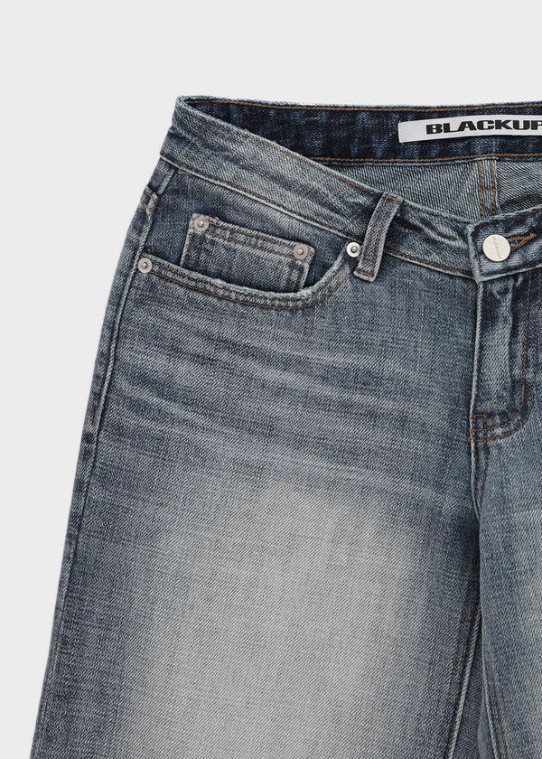 [MADE] Burnt Low-Waisted Wide Denim Pants