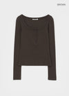 [MADE] Karl Henley Neck Long Sleeve Tee