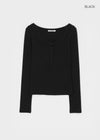 [MADE] Karl Henley Neck Long Sleeve Tee