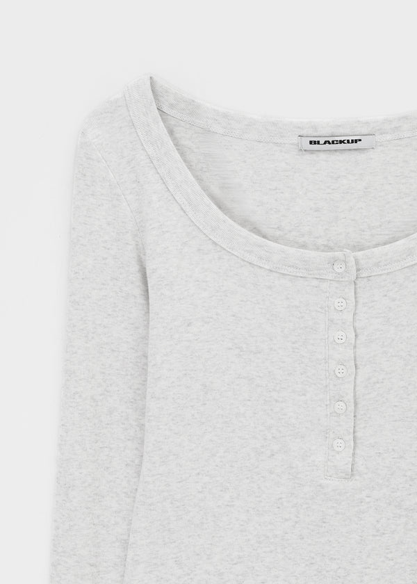 [MADE] Karl Henley Neck Long Sleeve Tee