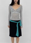 V-All Lace Deep V-Neck Long Sleeve Tee