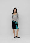 V-All Lace Deep V-Neck Long Sleeve Tee