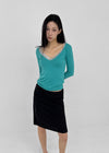 Edin Shirred Midi Skirt