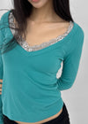 [MADE] Rosa Deep V-Neck Long Sleeve Tee