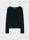 [MADE] Rosa Deep V-Neck Long Sleeve Tee