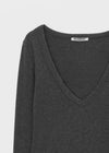 [MADE] Rosa Deep V-Neck Long Sleeve Tee