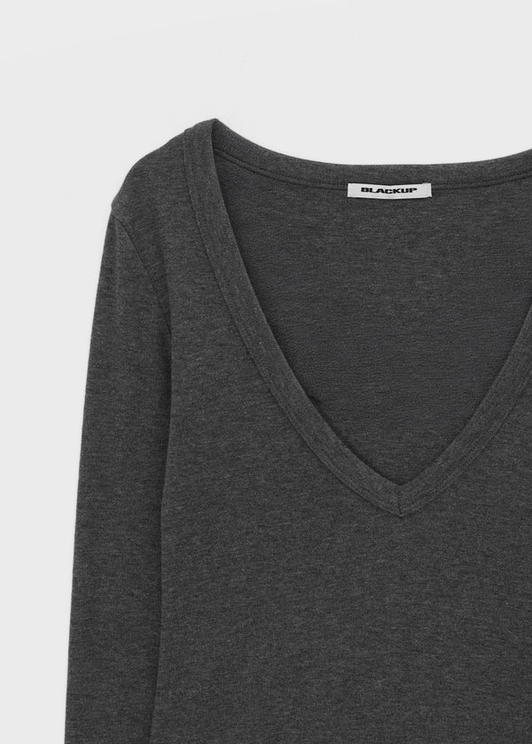[MADE] Rosa Deep V-Neck Long Sleeve Tee