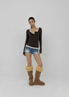 Eddiet washed denim shorts