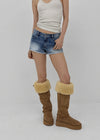 Eddiet washed denim shorts