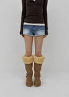 Eddiet washed denim shorts