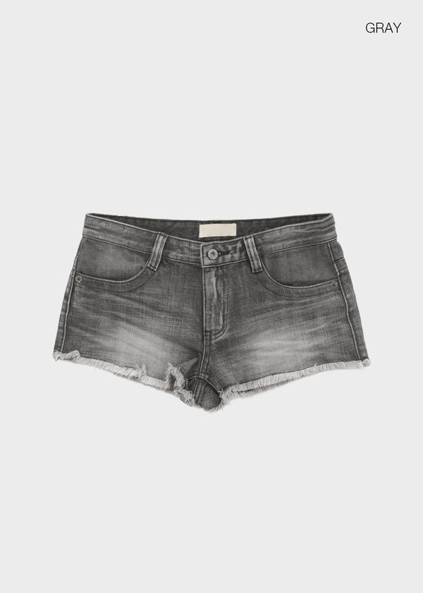 Eddiet washed denim shorts