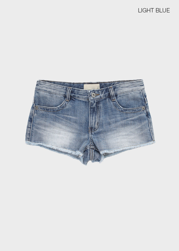 Eddiet washed denim shorts
