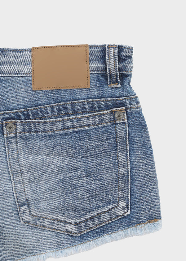 Eddiet washed denim shorts