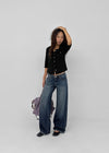 [MADE] Burnt Low-Waisted Wide Denim Pants