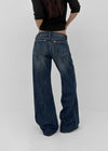 [MADE] Burnt Low-Waisted Wide Denim Pants