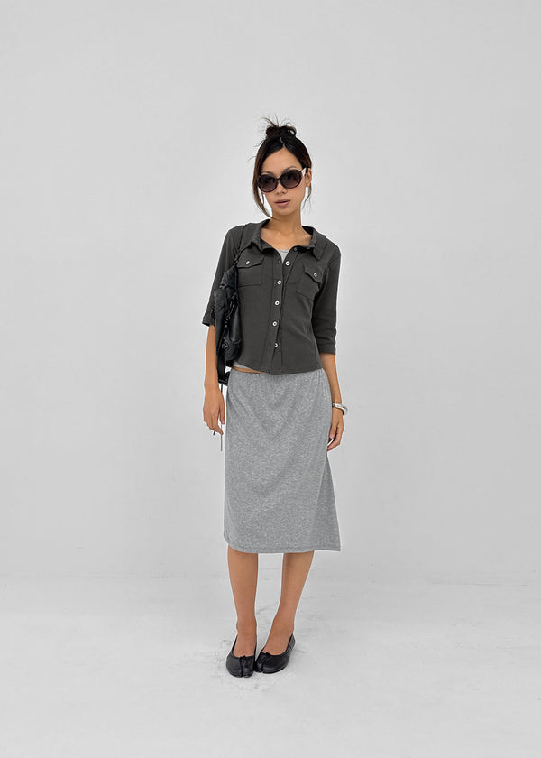 Pasha asymmetrical midi skirt