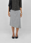 Pasha asymmetrical midi skirt