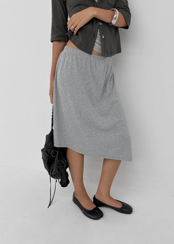 Pasha asymmetrical midi skirt