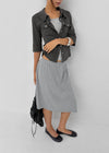 Pasha asymmetrical midi skirt