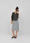 Pasha asymmetrical midi skirt
