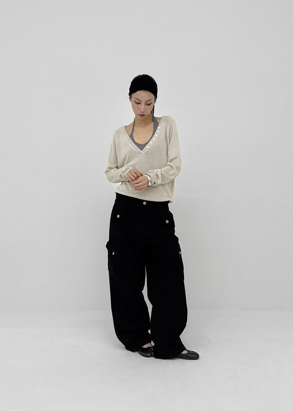 (UNISEX) Jade Washed Cargo Pants