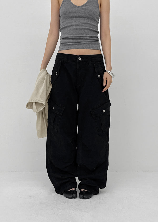 (UNISEX) Jade Washed Cargo Pants