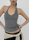 Noah Asymmetrical V-neck Halter Sleeveless