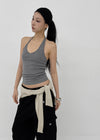 Noah Asymmetrical V-neck Halter Sleeveless
