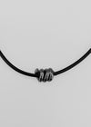 Wheelin twisted leather cord necklace