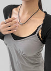 Wheelin twisted leather cord necklace